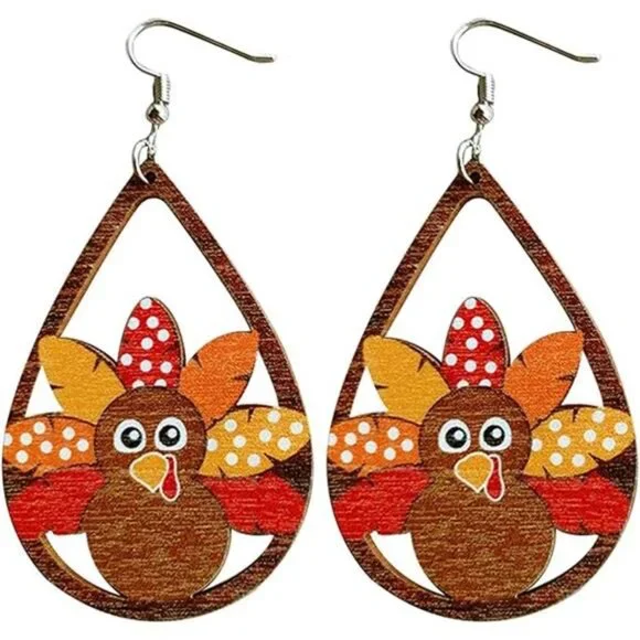 Turkey Dangle Earrings - Picture 2 of 2